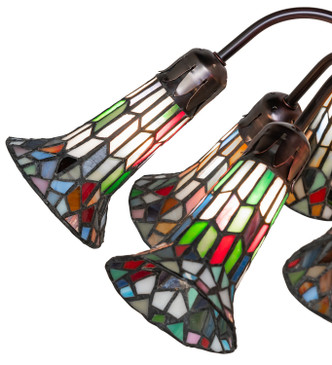 Stained Glass Pond Lily Ten Light Table Lamp (78108)