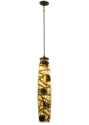 Meyda Tiffany - 81066 - One Light Mini Pendant - Pine Branch - Bronze