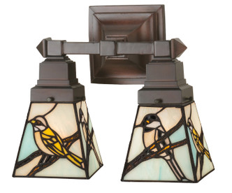 Meyda Tiffany - 98519 - Two Light Wall Sconce - Backyard Friends - Antique Meyda Tiffany - 98519 - Two Light Wall Sconce - Backyard Friends - Antique