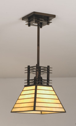Meyda Tiffany - 98921 - One Light Mini Pendant - Watersedge - Mahogany Bronze
