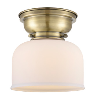 manufacturer_finish:Antique Brass|manufacturer_glass:Cased Matte White Large Bell|light_output:220.00lm|color_temperature:2200K|cri:99