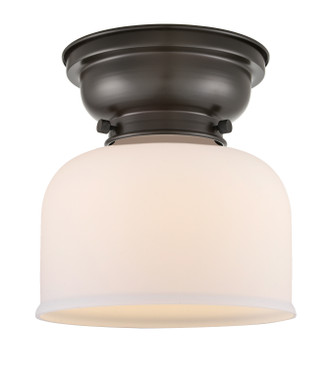 manufacturer_finish:Oil Rubbed Bronze|manufacturer_glass:Cased Matte White Large Bell|light_output:220.00lm|color_temperature:2200K|cri:99