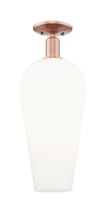 Innovations - 716-1C-AC-G456-8WH - One Light Semi-Flush Mount - Arcadia - Antique Copper