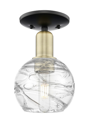 Innovations - 716-1C-BAB-G1213-6CL - One Light Semi-Flush Mount - Arcadia - Black Antique Brass