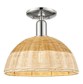 Innovations - 716-1C-PN-NBD2-12-NAT - One Light Semi-Flush Mount - Arcadia - Polished Nickel