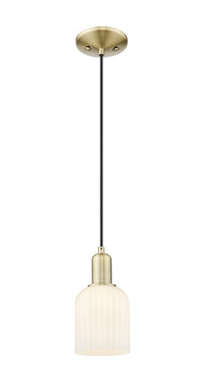 Innovations - 716-1P-AB-G559-5GWH - One Light Mini Pendant - Arcadia - Antique Brass