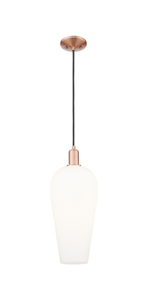 Innovations - 716-1P-AC-G456-8WH - One Light Mini Pendant - Arcadia - Antique Copper
