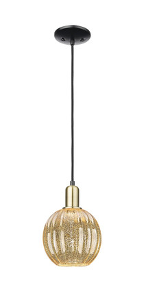 Innovations - 716-1P-BAB-G458-7ME - One Light Mini Pendant - Arcadia - Black Antique Brass