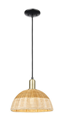 Innovations - 716-1P-BAB-NBD2-12-NAT - One Light Mini Pendant - Arcadia - Black Antique Brass