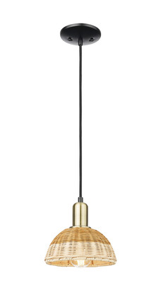Innovations - 716-1P-BAB-NBD2-75-NAT - One Light Mini Pendant - Arcadia - Black Antique Brass