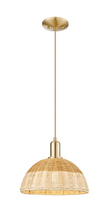 Innovations - 716-1P-CB-NBD2-12-NAT - One Light Mini Pendant - Arcadia - Champagne Bronze