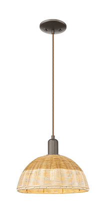 Innovations - 716-1P-OB-NBD2-12-NAT - One Light Mini Pendant - Arcadia - Oil Rubbed Bronze