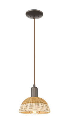 Innovations - 716-1P-OB-NBD2-75-NAT - One Light Mini Pendant - Arcadia - Oil Rubbed Bronze