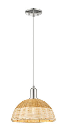 Innovations - 716-1P-PN-NBD2-12-NAT - One Light Mini Pendant - Arcadia - Polished Nickel