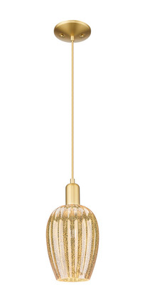 Innovations - 716-1P-SG-G457-6ME - One Light Mini Pendant - Arcadia - Satin Gold