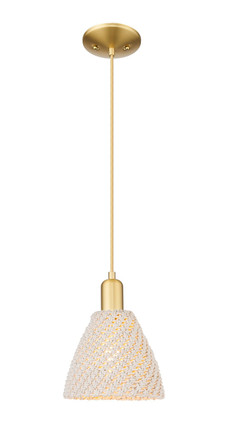 Innovations - 716-1P-SG-NBD-75-NAT - One Light Mini Pendant - Arcadia - Satin Gold