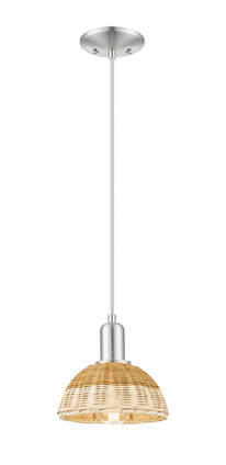 Innovations - 716-1P-SN-NBD2-75-NAT - One Light Mini Pendant - Arcadia - Brushed Satin Nickel