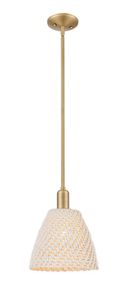 Innovations - 716-1S-BB-NBD-9-NAT - One Light Mini Pendant - Arcadia - Brushed Brass