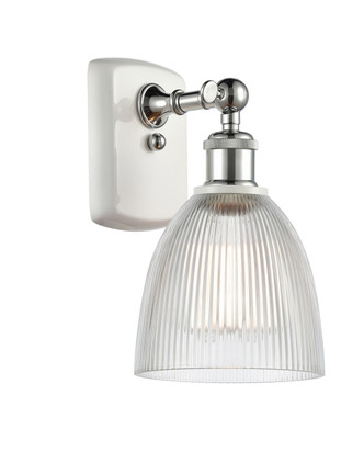 Innovations - 516-1W-WPC-G382 - One Light Wall Sconce - Ballston - White Polished Chrome