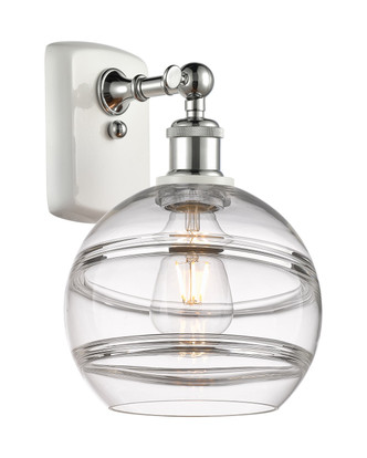 Innovations - 516-1W-WPC-G556-8CL - One Light Wall Sconce - Ballston - White Polished Chrome