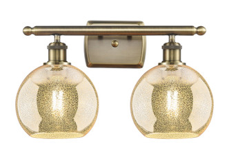 Innovations - 516-2W-AB-G128-8 - Two Light Bath Vanity - Ballston - Antique Brass