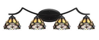 Toltec Lighting - 554-MB-9435 - Four Light Bathroom - Zilo - Matte Black