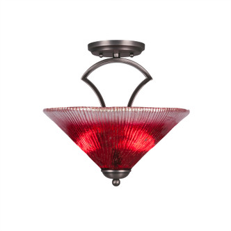 Toltec Lighting - 563-GP-706 - Two Light Semi-Flush - Zilo - Graphite