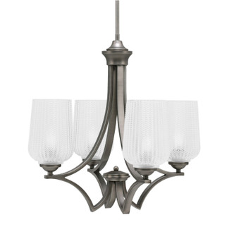 Toltec Lighting - 564-GP-4250 - Four Light Chandelier - Zilo - Graphite