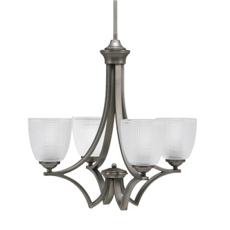Toltec Lighting - 564-GP-500 - Four Light Chandelier - Zilo - Graphite