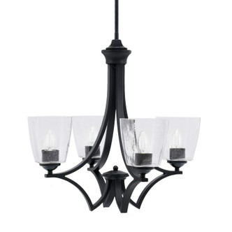 Toltec Lighting - 564-MB-461 - Four Light Chandelier - Zilo - Matte Black