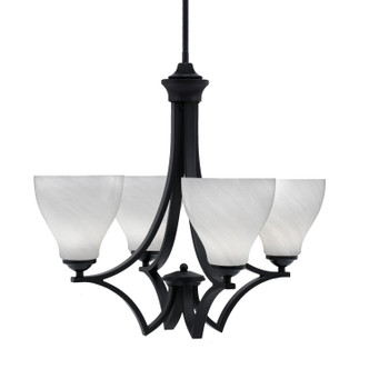 Toltec Lighting - 564-MB-4761 - Four Light Chandelier - Zilo - Matte Black