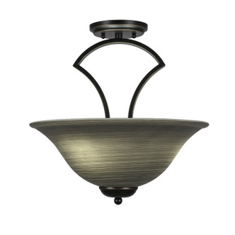 Toltec Lighting - 565-DG-602 - Three Light Semi-Flush - Any - Dark Granite