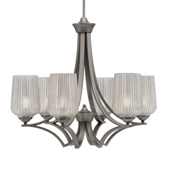 Toltec Lighting - 566-GP-4253 - Six Light Chandelier - Zilo - Graphite