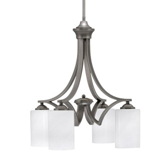 Toltec Lighting - 568-GP-3001 - Four Light Chandelier - Zilo - Graphite