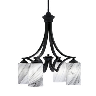 Toltec Lighting - 568-MB-3009 - Four Light Chandelier - Zilo - Matte Black