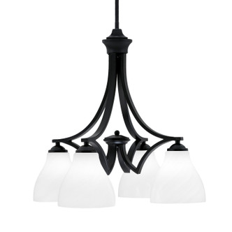 Toltec Lighting - 568-MB-4761 - Four Light Chandelier - Zilo - Matte Black