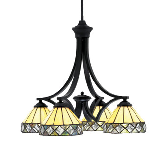 Toltec Lighting - 568-MB-9405 - Four Light Chandelier - Zilo - Matte Black