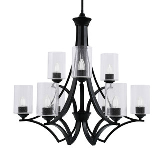 Toltec Lighting - 569-MB-300 - Nine Light Chandelier - Zilo - Matte Black
