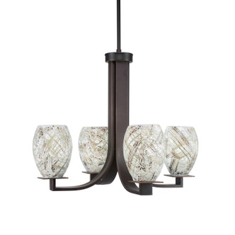 Toltec Lighting - 574-DG-5054 - Four Light Chandelier - Apollo - Dark Granite
