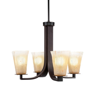 Toltec Lighting - 574-DG-630 - Four Light Chandelier - Apollo - Dark Granite