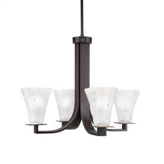 Toltec Lighting - 574-DG-721 - Four Light Chandelier - Apollo - Dark Granite