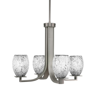 Toltec Lighting - 574-GP-4165 - Four Light Chandelier - Apollo - Graphite