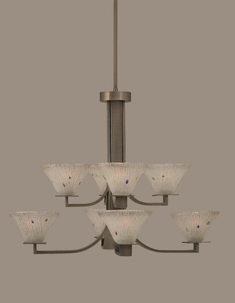 Toltec Lighting - 578-GP-751 - Eight Light Chandelier - Apollo - Graphite