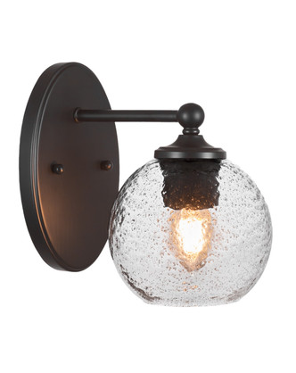 Toltec Lighting - 5911-MB-4102 - One Light Wall Sconce - Capri - Matte Black & Brass