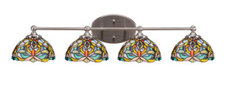 Toltec Lighting - 5914-BN-9905 - Four Light Bathroom Lighting - Capri - Brushed Nickel