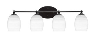 Toltec Lighting - 5914-MB-4021 - Four Light Bathroom Lighting - Capri - Brushed Nickel