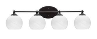 Toltec Lighting - 5914-MB-4101 - Four Light Bathroom Lighting - Capri - Brushed Nickel