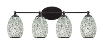 Toltec Lighting - 5914-MB-4165 - Four Light Bathroom Lighting - Capri - Brushed Nickel