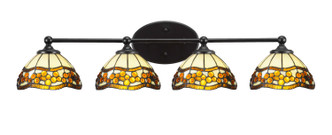 Toltec Lighting - 5914-MB-9975 - Four Light Bathroom Lighting - Capri - Brushed Nickel