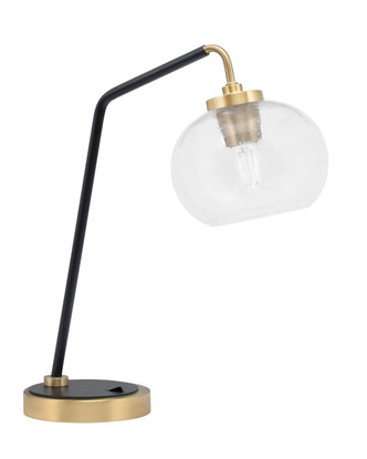Toltec Lighting - 59-MBNAB-202 - One Light Desk Lamp - Desk Lamps - Matte Black & New Age Brass